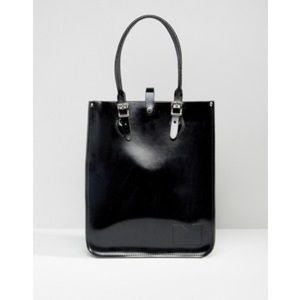 Leather Satchel Co. Black Patent Leather Tote Bag